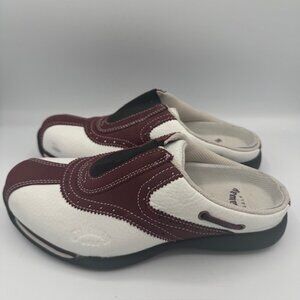 Callaway Women's Burgundy and White Slip-on Mule Golf Shoes Size 6
